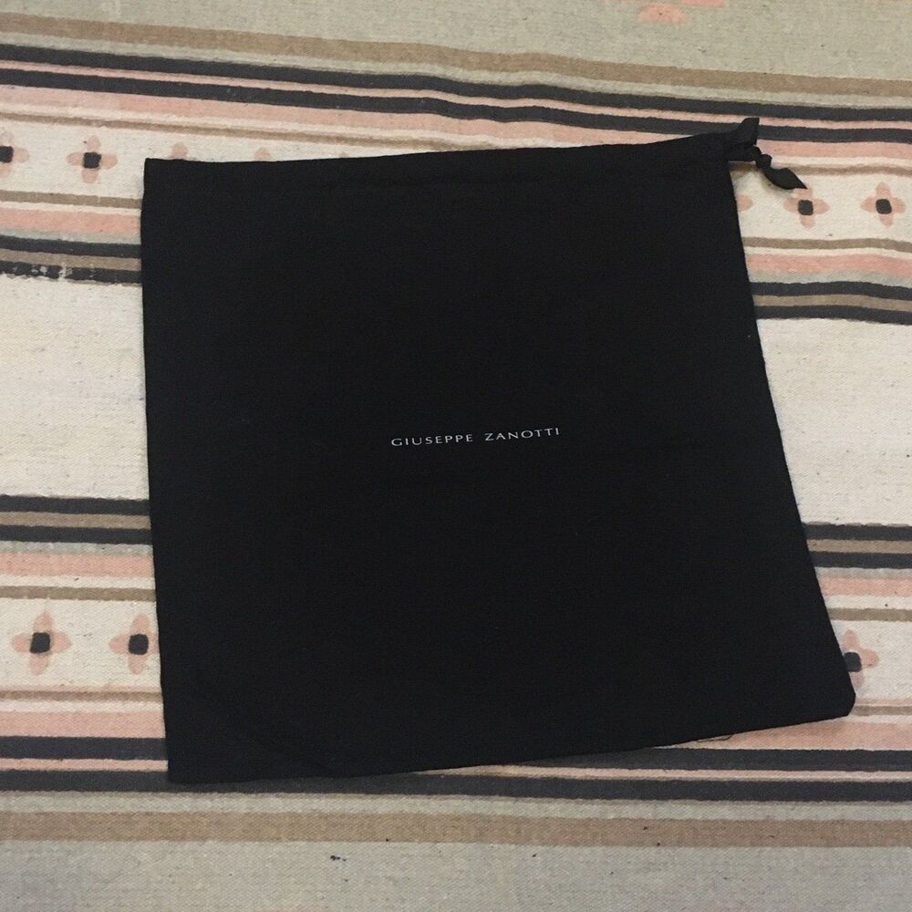 Giuseppe Zanotti Black drawstring dustbag 15” x 15” garment bag new